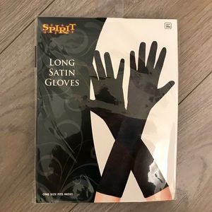 Long satin gloves